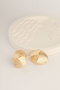 Heliophilia Silver Pendientes de Metal Dorados con Recubrimiento de Laca